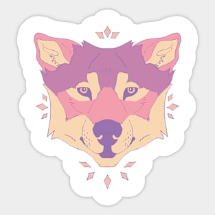 Wolf of Diamonds (Pastel) Sticker